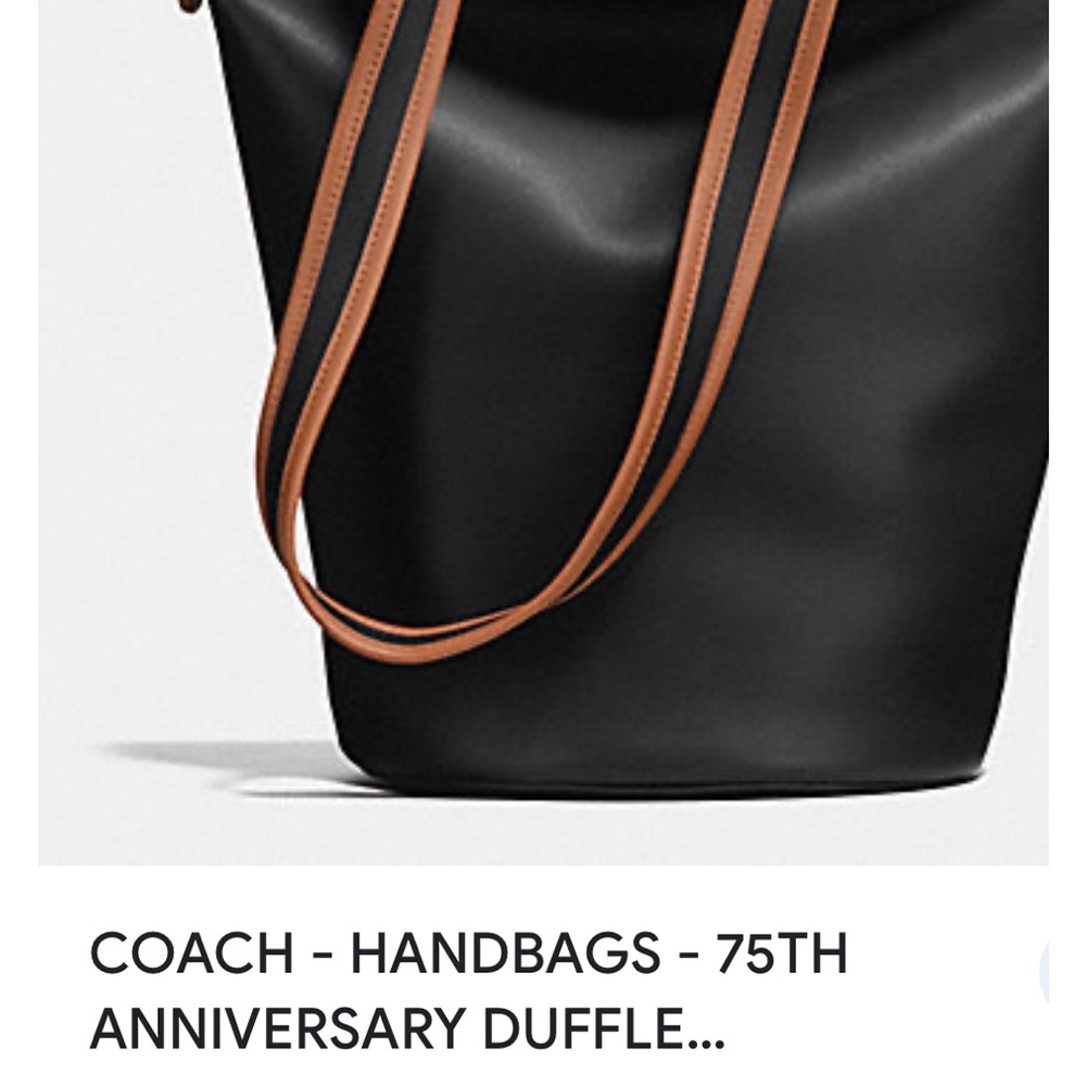 NWT Coach 75th Anniversary calf leather Limited Addition Duffel Shoulder bucket